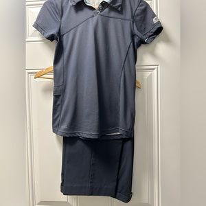 2 piece women’s casual wear Scott top and LLBean cotton pants.